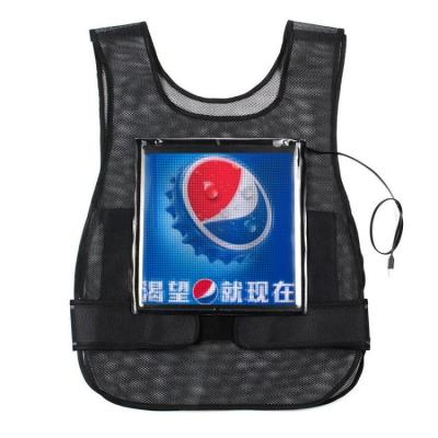 China Led Screen Vest Screen Module Paste Light Indoor Mobile Advertising Flexible Clothes Led Portable WIFI 4G 3G Vest Display for sale