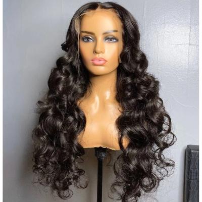 China Body Wave Hot Product Cuticle Aligned Ombre Natural Color Body Wave Glueless Transparent Lace Front Wigs For Black Woman for sale