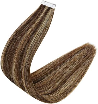 China Kinky Curl Highlights Blonde Color Russian Hair European Human Hair Cuticle Aligned Remy Swiss Lace Tape In Hair Extensions for sale