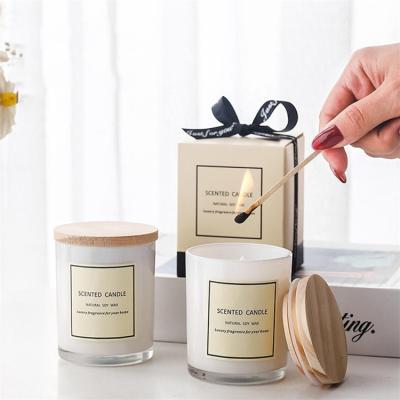 China Wholesale Bulk Handmade Birthdays Estick Custom Diy Soy Wax Private Label Gift Sets Scent Luxury Scented Candle With Lid for sale