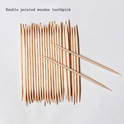 China Wholesale Disposable Natural Cheap Bulk Estick Custom Individually Wrapped Birch Wood Disposable Wooden Toothpick With Customize Package for sale