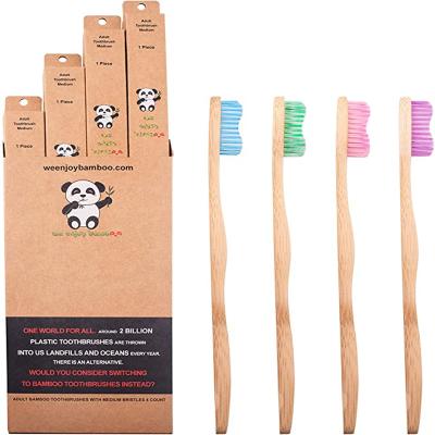 China 100% Natural Organic Biodegradable Soft Charcoal Bristle Estick Bamboo Toothbrush Eco-friendly Wholesale Kids Disposable With Case for sale