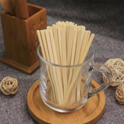 China Sustainable Estick Hand Brew Long Stick Reusable Mixer Sticks Natural Custom Packing 140mm Bamboo Coffee Sticks Stirrer For Coffee for sale