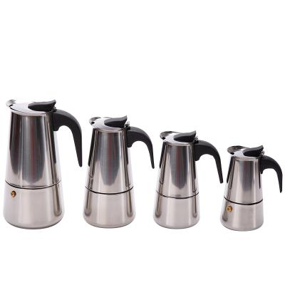 China WITH LID Hot Selling Explosive Models High Quality Stainless Steel Coffee Moka Pot for sale