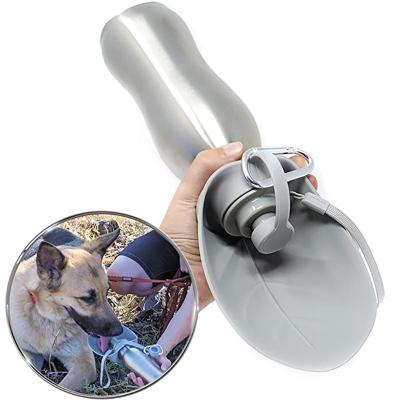 China Unique Healthy Viable Stainless Pet Leak Proof Drinking Feeding Water Bottles, Outdoor Portable Vacuum Insulate Water Bottle For Dog for sale