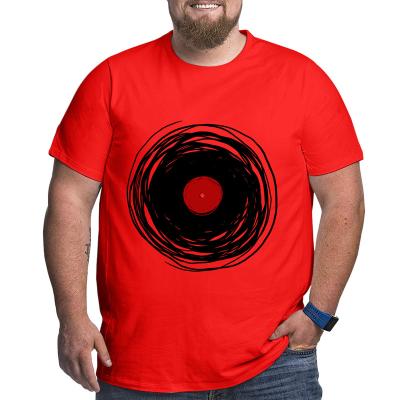 China Breathable Men's Oversized T-shirt Plus Size T Shirt Unique Rotation With Vinyl Record Music DJ Sale Paisley Retro Steampunk Style for sale