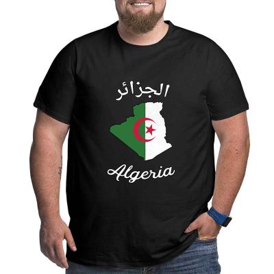 China Oversized Algeria Flag Breathable Men's T-Shirt Plus Size Tee Shirt Friends Animal Vintage Gothic Hentai Valentine's Day Gothic for sale