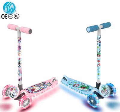 China Cheap Child Hot Sale Foldable PU Wheels 3 3 Wheels Folding Kids Outdoor Kick TNT Drift Fun Scooter Scoote With Led Light for sale