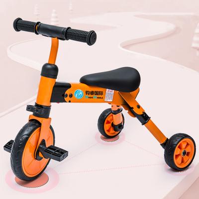 China New Best Custom 3 Seat Easy Folding Three Wheel Car Scooter Toys Foldable Baby Bicycle Bike Tricycle For Kid Child 9inch EVA Foam for sale