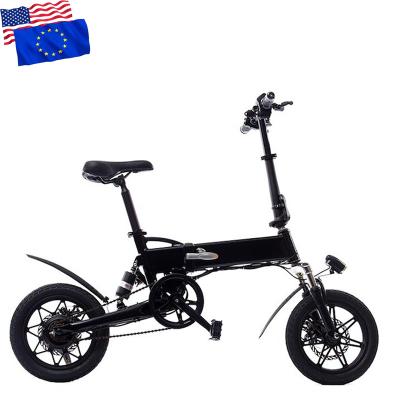 China Aluminum Alloy Europe USA Warehouse 350w Adult E-bicycle Wide Range Folding Electric Bicycles for sale