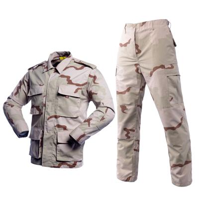 China Breathable Men's BDU Military Uniform Set Tactical Combat Camouflage Army Set TC 65/35 Rib-stop Fabric for sale