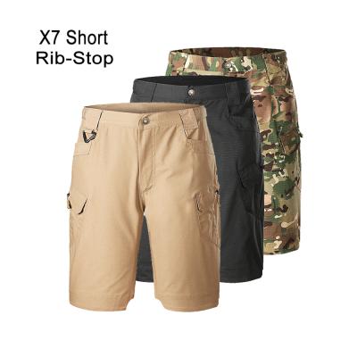 China Men's Waterproof Rib Arrest Violent Military Tactical Short Pants Anti Rising Hunting Multi Pockets Safari Cargo Pant Trousers for sale