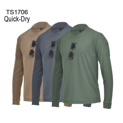 China QUICK DRY Men's T-shirt Army Tactical Military Shirt Long Sleeve Breathable Combat Long Sleeve Tactical Shirt for sale