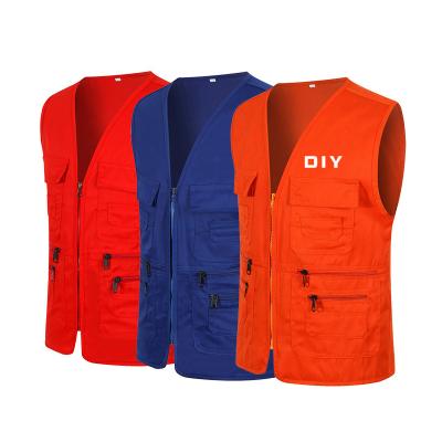 China Breathable Unisex Multi Pockets Invest Vest Bibs For Promotion Advertising Voluntary Sale Workers Vest Vest for sale