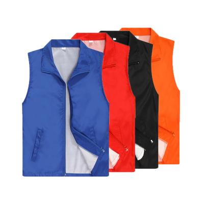 China Breathable Unisex Two Layer Cloth Vest Bibs For Promotion Fishing Advertising Sale Workers Voluntary Vest Vest for sale