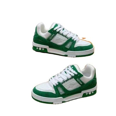 China Cushioning High End Low Top Men Board Shoes Green And White Casual Shoes for sale