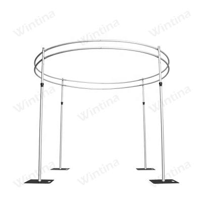 China Easy Assemble Easy To Install Wedding Backdrop Round Hanging Bracket Double Pipe Wedding Stage Decoration for sale