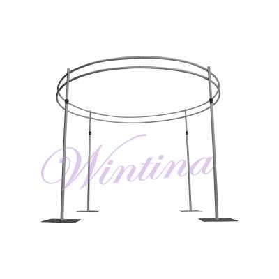 China Wedding OEM Adjustable Tall Double Circle Riser Double To Wedding Pipe And Drape To Wedding Venue/Reception Arch Pipe And Drape Kits for sale