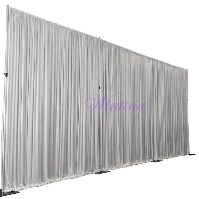 China Wedding OEM White Backdrop Panel Curtain Pipe And Drape Adjustable Height Aluminum Frame For Wedding Party Christmas Decoration for sale