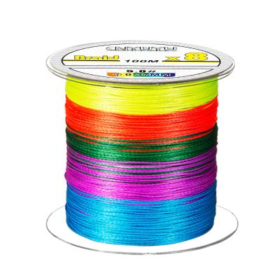 China Factory Direct Sales Hot Sale 8 Strands Braided Fishing Line Float Cue 100M PE Line for sale