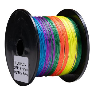 China Float Locator Custom Design Cheap 4 Strand Braided Fishing Line 600M PE Line for sale