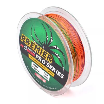 China New soft luster style 4 multiple strands braided proberos fishing line 100M PE line for sale