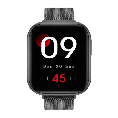 China Full Page FM09 Smartwatch 1.69 Touch Screen Steel Strap BT Call Heart Rate Multiple Sports Modes Smart Watch for sale