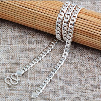 China Solid 999 Lead Free Nickel Free Big Size 13mm Cuban Chain 248g Silver Cuban Chain for sale