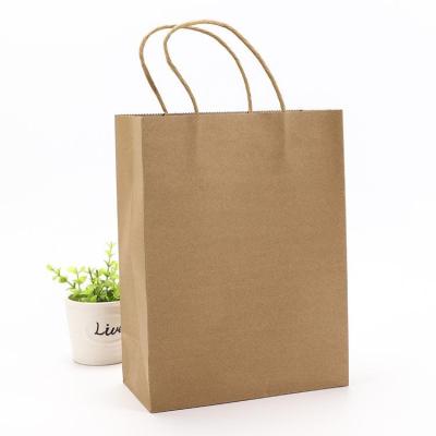 China Custom Logo Packaging Materials Paper Bag High Quality Recycled Brown Shopping Paper Bag for sale