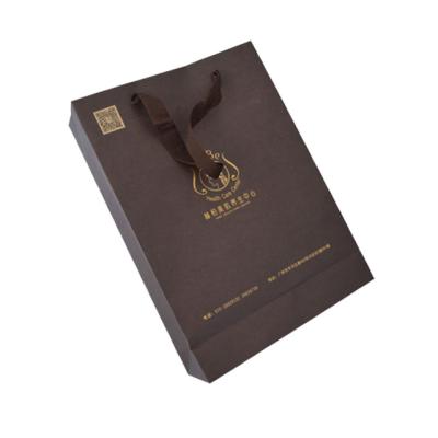 China Recycled Materials Cheap Recyclable Paper Bags With Logo , Customized Bags With Logo Shopping Bag With Logo for sale