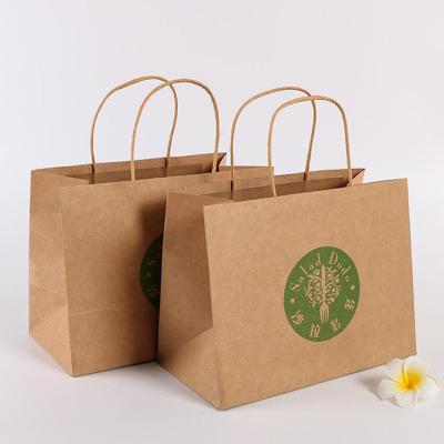 China Recycled Materials Quality Promotional Paper Shopping With Logo Paper Tote Shopping Bag With Handle for sale