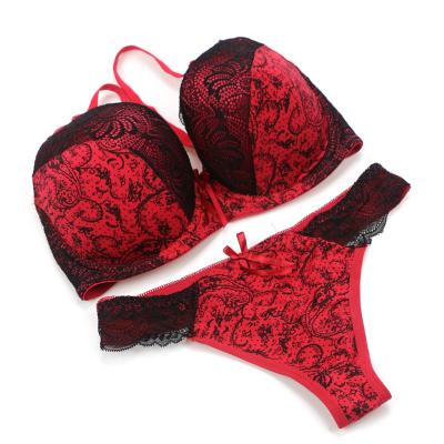 China Starwin OEM&ODM QUICK DRY Women's Full Cup Bra Brief Sets Hot Sexy Lace Plus Cup Size Bra And Underwear Sets for sale