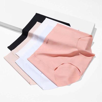 China Starwin OEM and ODM Antibacterial Breathable Panties Ice Thong Silk Sexy Women Ladies Seamless Underwear for sale