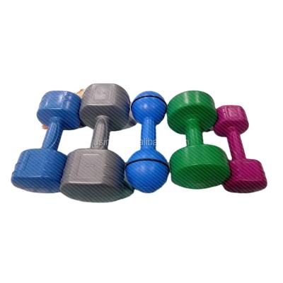 China Dumbbell Core Strength Import Grade Stainless Steel Vinyl Rubber Covered Dumbbell for sale