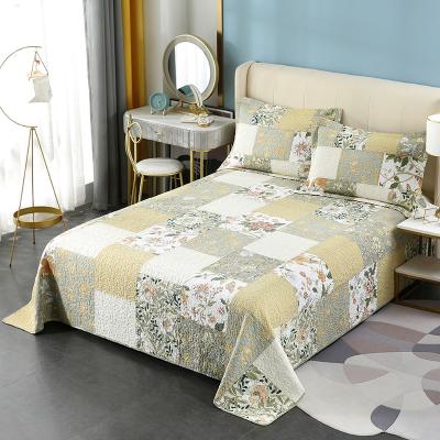 China Nondisposable Patchwork 230*250*1+50*70+5CM*2 Pink And White Bedspread Quilted Bedspread Cotton 3 Piece Brand Bedding Sets for sale