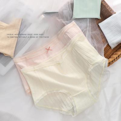 China Summer Antibacterial Thin Waist Lace Border Breathable Mid Waist Panties Girl Teen Pantys For Women Underwear With Bow Tie for sale