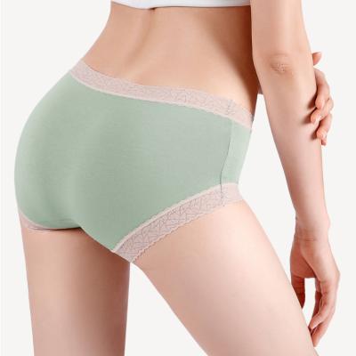 China Antibacterial Seamless 92% Modal Ladies Seamless 92% Spandex Solid Color Mid Waist Briefs Soft Breathable Women Lace Up Panties for sale