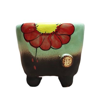 China Wholesale Cute Modern Korean Creative Hand-painted Ceramic Fleshy Flowerpot Plant Pot Plant Desktop Small for sale