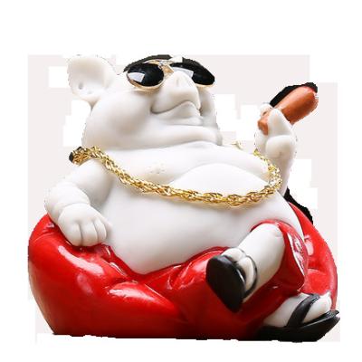 China Creative Home Decoration 3d Resin China Doggie Animal Crafts Designs Small Batch Crafts for sale