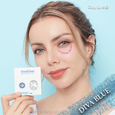 China HEMA Look Like A Diva With Korea's Gorgeous Diva Blue FreshTone Cosmetic Contact Lens for sale