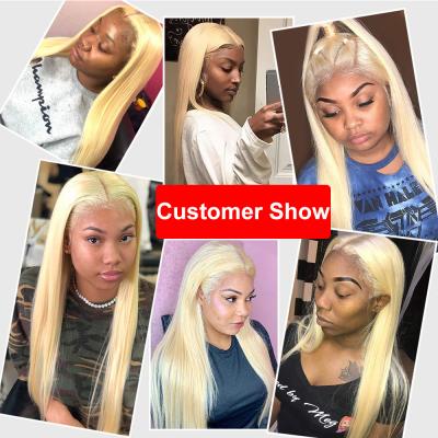 China Body Wave/Straight/Kinkycurly/Loose Wave Wholesale Ready To Ship 613 Hd Virgin Glueless Glueless Full Lace Wigs Blonde Straight Wigs 360 Full Lace Wigs Pre Plucked Bleached Knots for sale