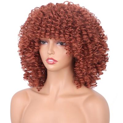 China Body Wave/Straight Curly Curly Wig/Kinkycurly/Loose Wave Wholesale Afro With Bangs Wig Brazilian Short Curly Human Remy Hair Machine Made Full Wigs For Black Women for sale