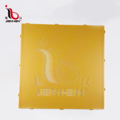 China Other Modern Yellow Perforated Sheet Pattern Aluminum Customized Outdoor High Quality Aluminum Punch Plate for sale