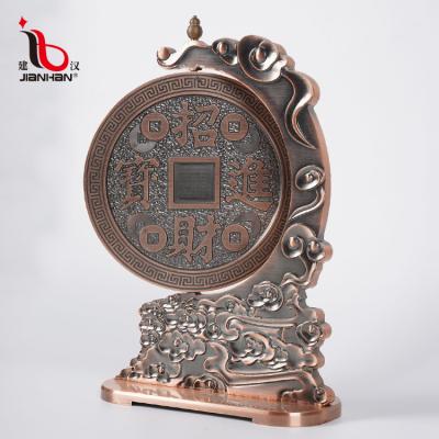 China New Design Minimalist Coin Shape Aluminum Ornaments Other Modern Decor Home Living Room Decoration for sale