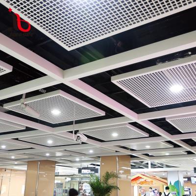 China Ceiling Aluminum Metal Perforated Ceilings Decoration Drop Interior Construction White Aluminum Suspended Ceiling for sale