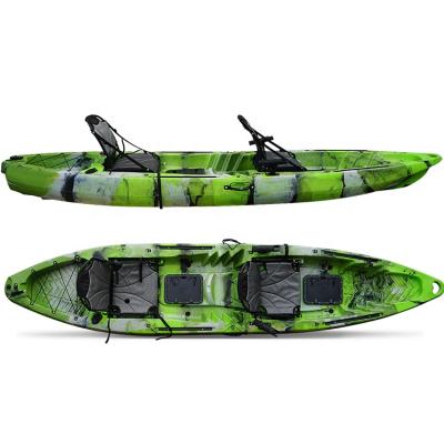 China LLDPE Giant Non Inflatable Kayak 390cm Tandem Fishing Kayak With Elevated Seats for sale