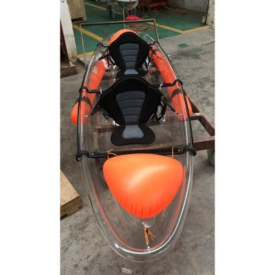 China New design transparent cheap plastic canoe polycarbonate transparent kayak for sale for sale