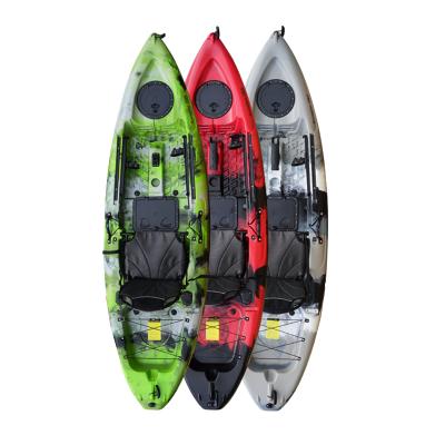 China One Person Fishing Kayak Polyethylene Peddle Sea Kayak Canoe Trade Sit Pedal Aluminum Frame Seat Equipped One Person Fishing Kayak for sale