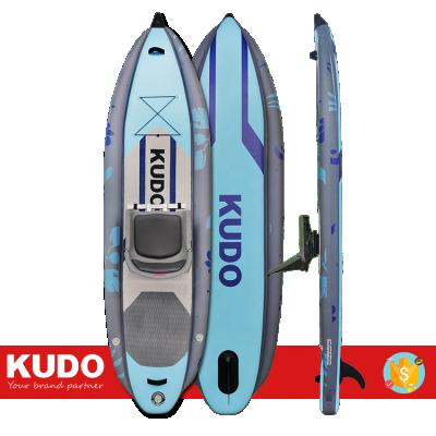 China KUDO Unisex Three Chamber Inflatable Paddle Board Fishing SUP With Swivel Seat for sale