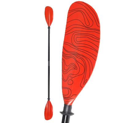 China Fishing Kayak Paddle Snap-Button Ferrule Angle High Quality Touring Adjustable Kayak Paddle Length 230cm to 250cm Fiberglass Adjustable Kayak Paddle for sale